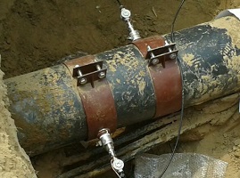Ultrasonic flowmeter for water measurement Ультразвуковой расходомер для измерения расхода воды.