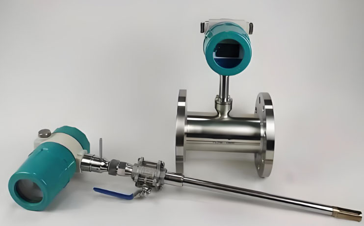 In-line thermal gas flow meter